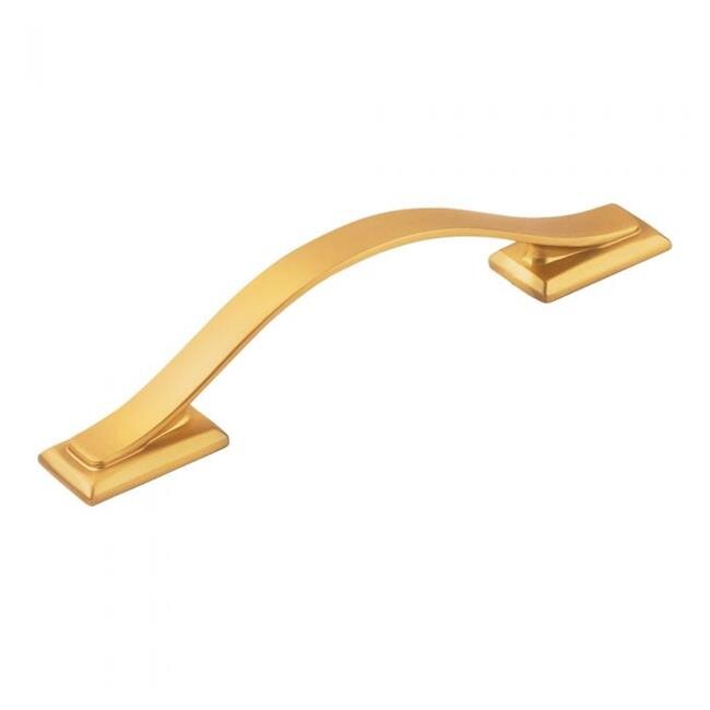 96 mm Center-Center Cabinet Handle Pull, Brushed Gold Brass
